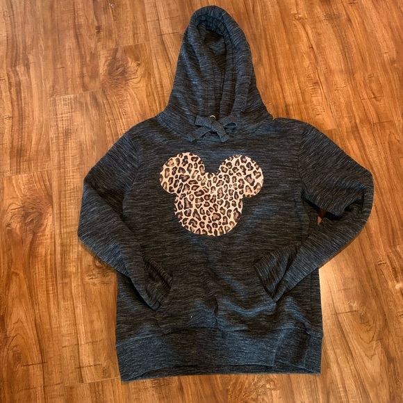 Reflex Tops - ✨ 5/$25 ✨ Gray + Leopard Print Mickey Hoodie